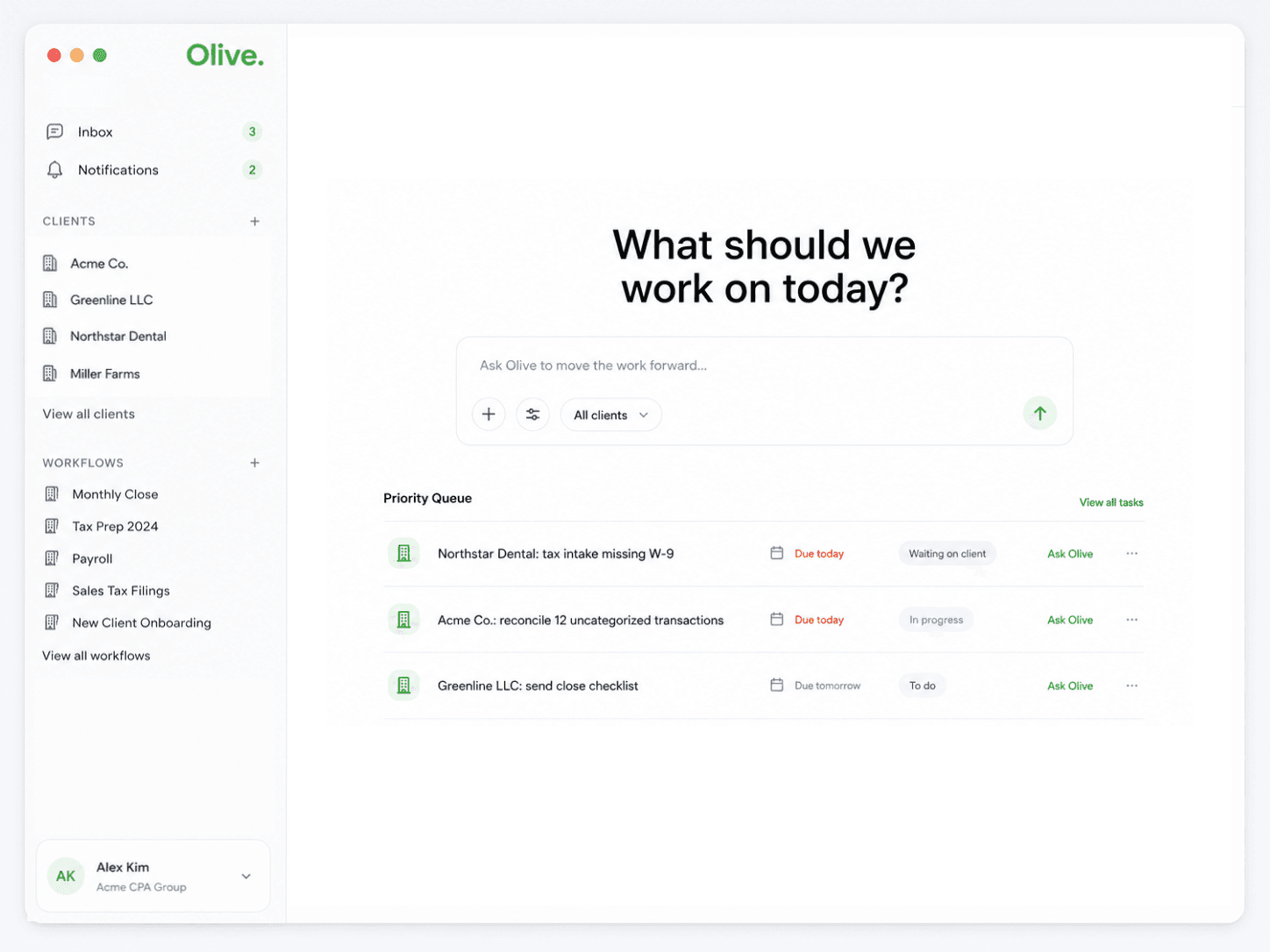 Olive app screenshot